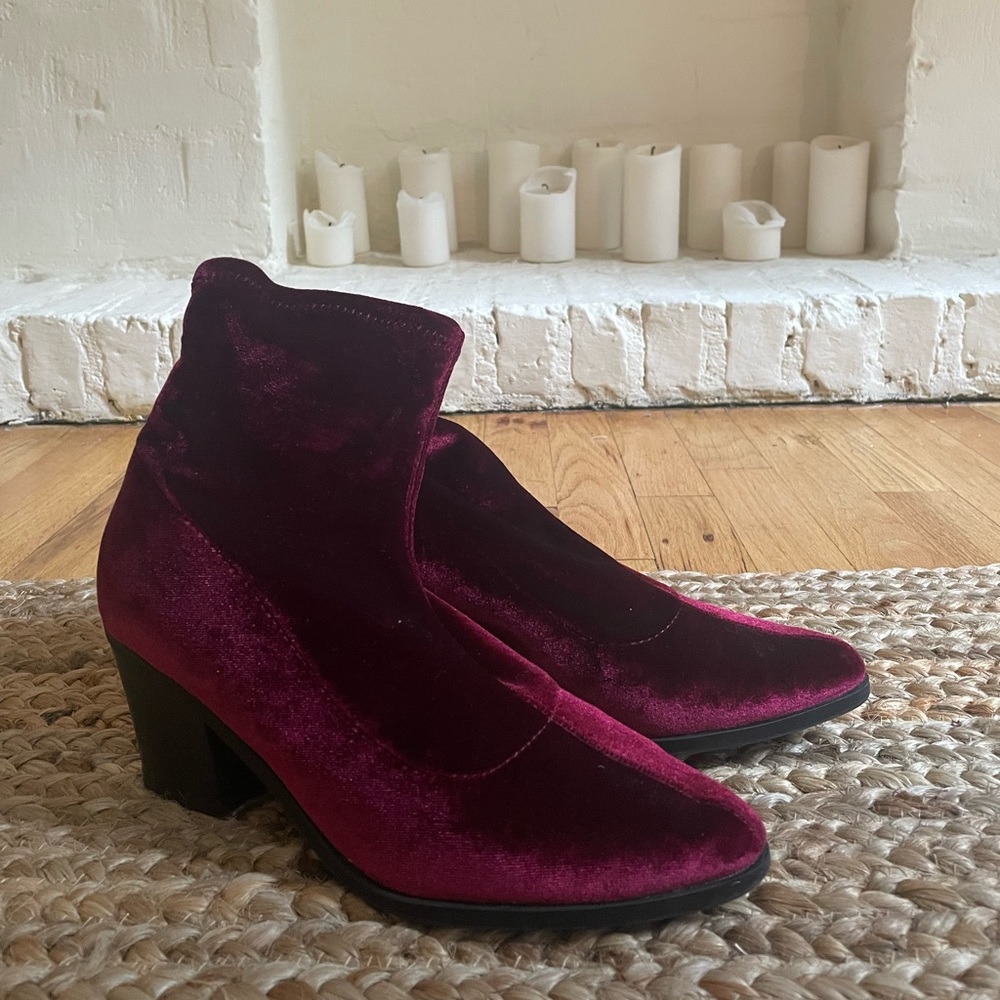 Forever 21 Velvet Sock Booties